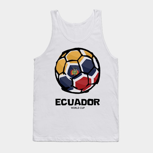 Ecuador Football Country Flag Tank Top by KewaleeTee